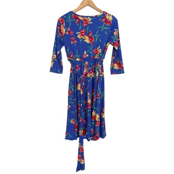 Pinkblush Floral Midi Dress - Blue and Red - Picture 5 of 6
